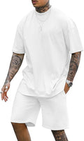 Lexiart Mens 2 Piece Outfits Casual Tracksuit Shorts Summer
