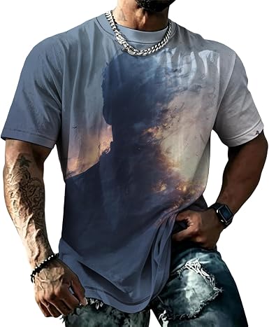 domirica Mens Muscle Fit Short Sleeve T Shirts Gym Workout