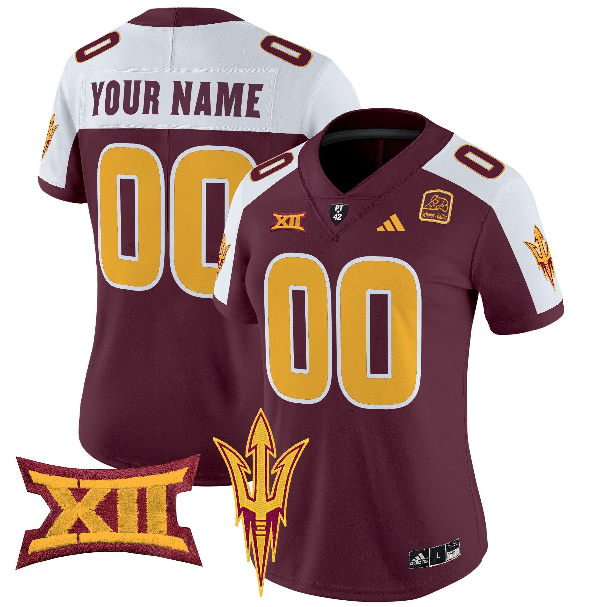 Arizona State Sun Devils 2024 Vapor Limited Custom Jersey - All Stitched - Women, Maroon Alternate