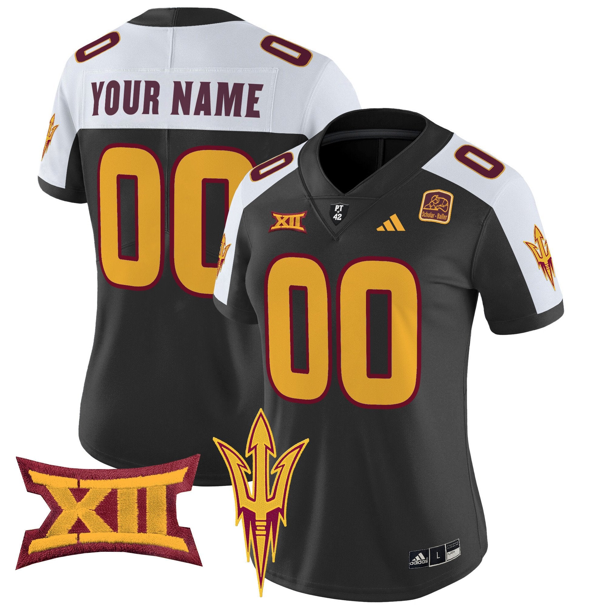 Arizona State Sun Devils 2024 Vapor Limited Custom Jersey - All Stitched - Women, Black Alternate
