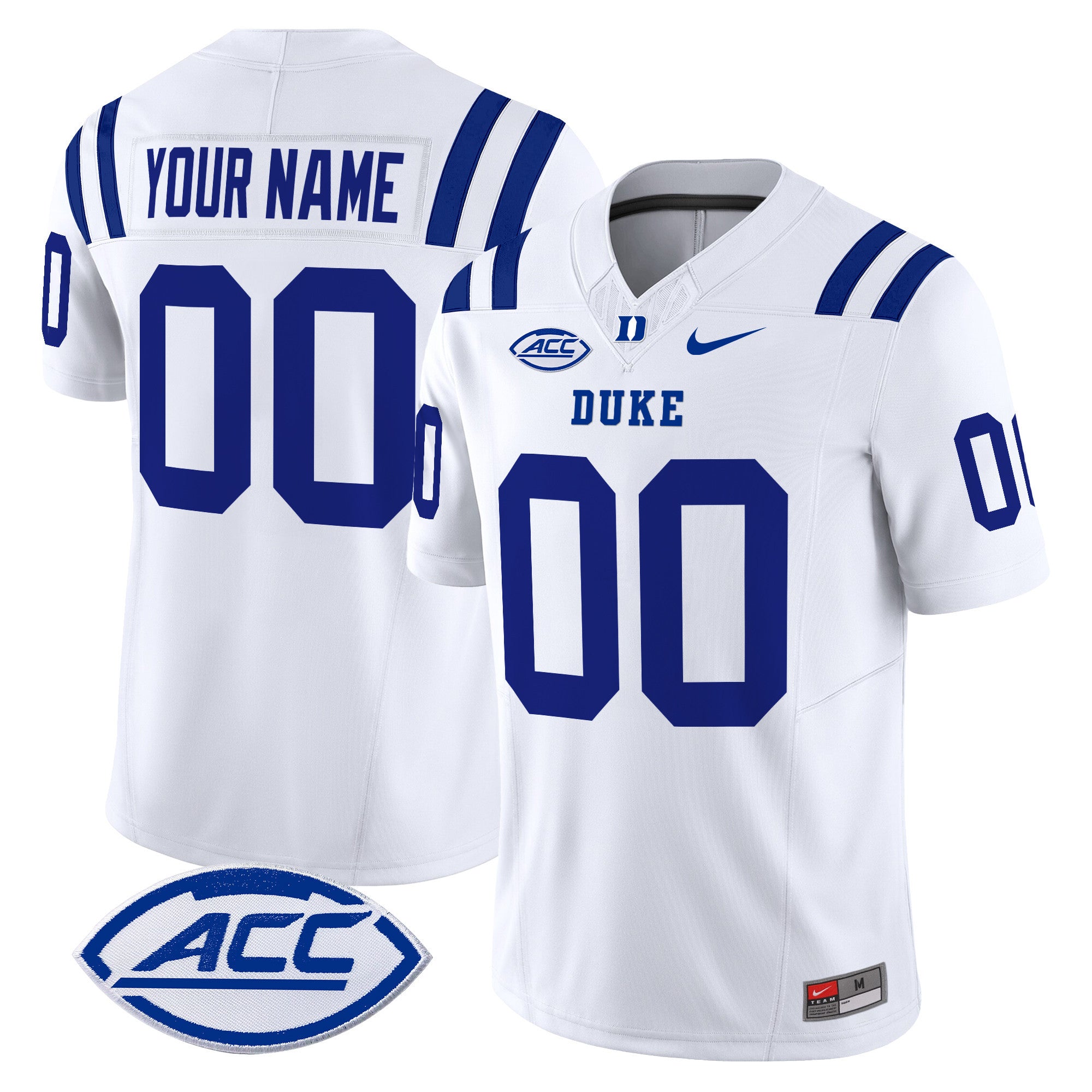 Duke Blue Devils 2025 Vapor Limited Custom Jersey - All Stitched - Men, White