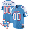 Houston Cougars 2024 Oilers Inspired Vapor Limited Custom Jersey - All Stitched - Men, Blue Alternate