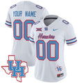 Houston Cougars 2024 Oilers Inspired Vapor Limited Custom Jersey - All Stitched - Women, White