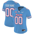 Houston Cougars 2024 Oilers Inspired Vapor Limited Custom Jersey V3 - All Stitched - Women, Light Blue