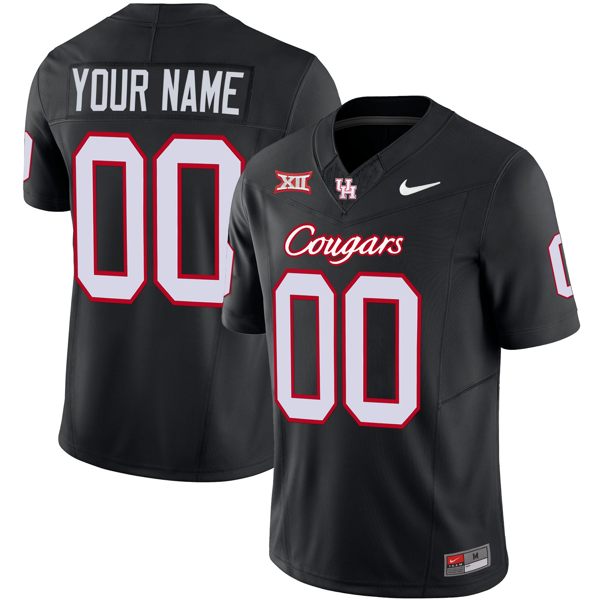 Houston Cougars 2024 Oilers Inspired Vapor Limited Custom Jersey V3 - All Stitched - Youth, Black