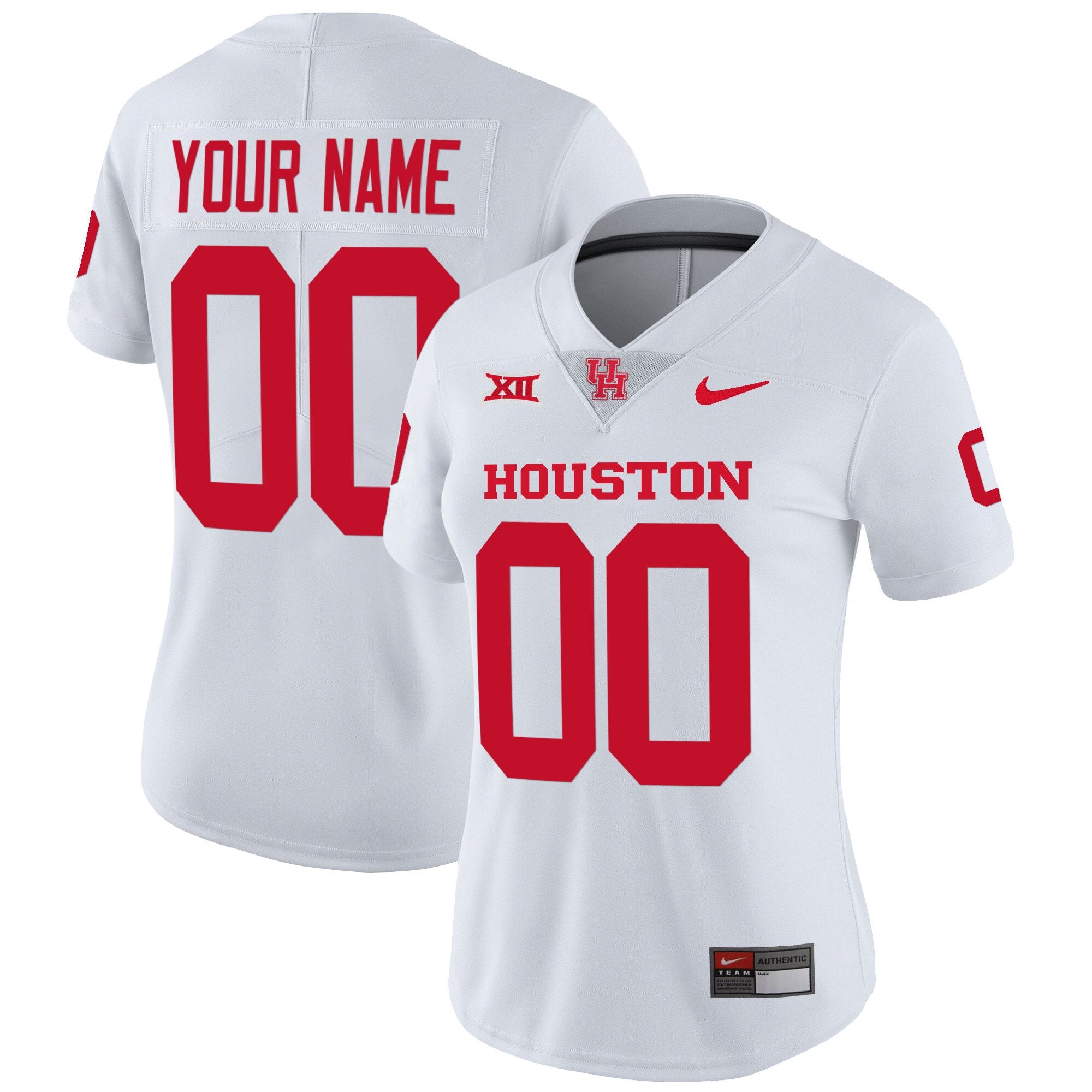 Houston Cougars 2024 Oilers Inspired Vapor Limited Custom Jersey V3 - All Stitched - Women, White