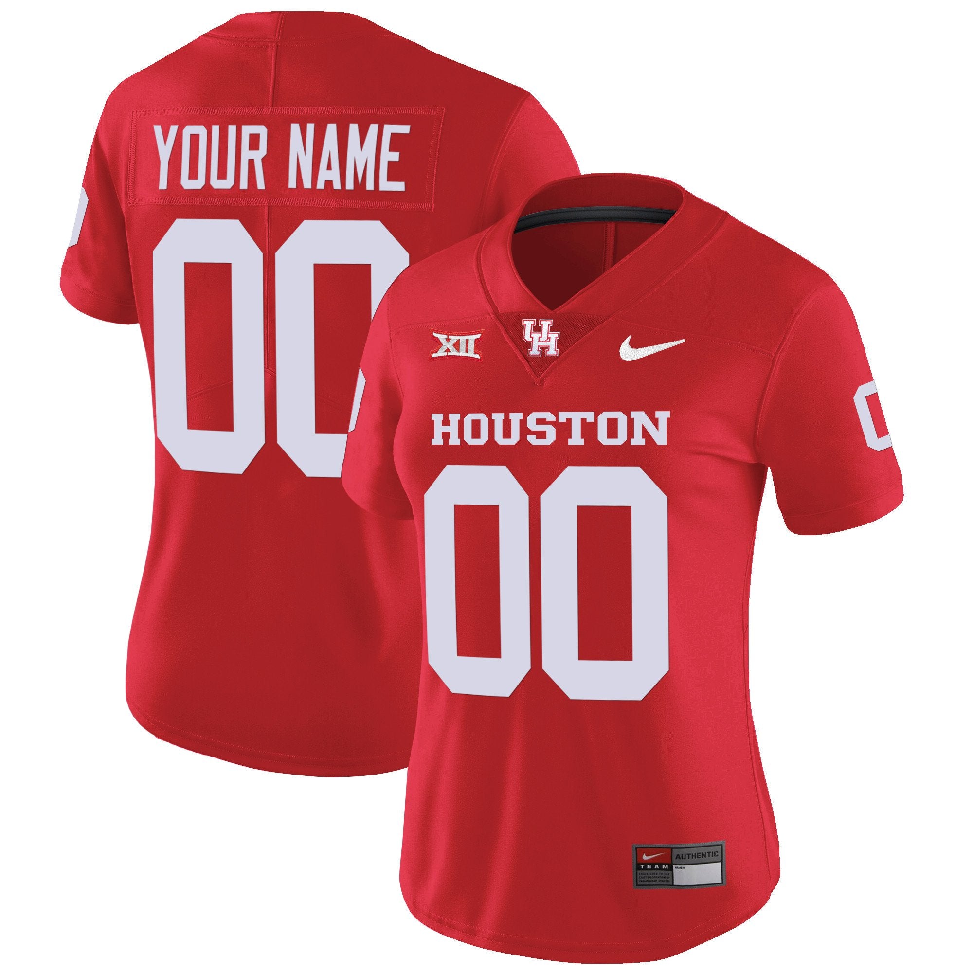 Houston Cougars 2024 Oilers Inspired Vapor Limited Custom Jersey V3 - All Stitched - Women, Red