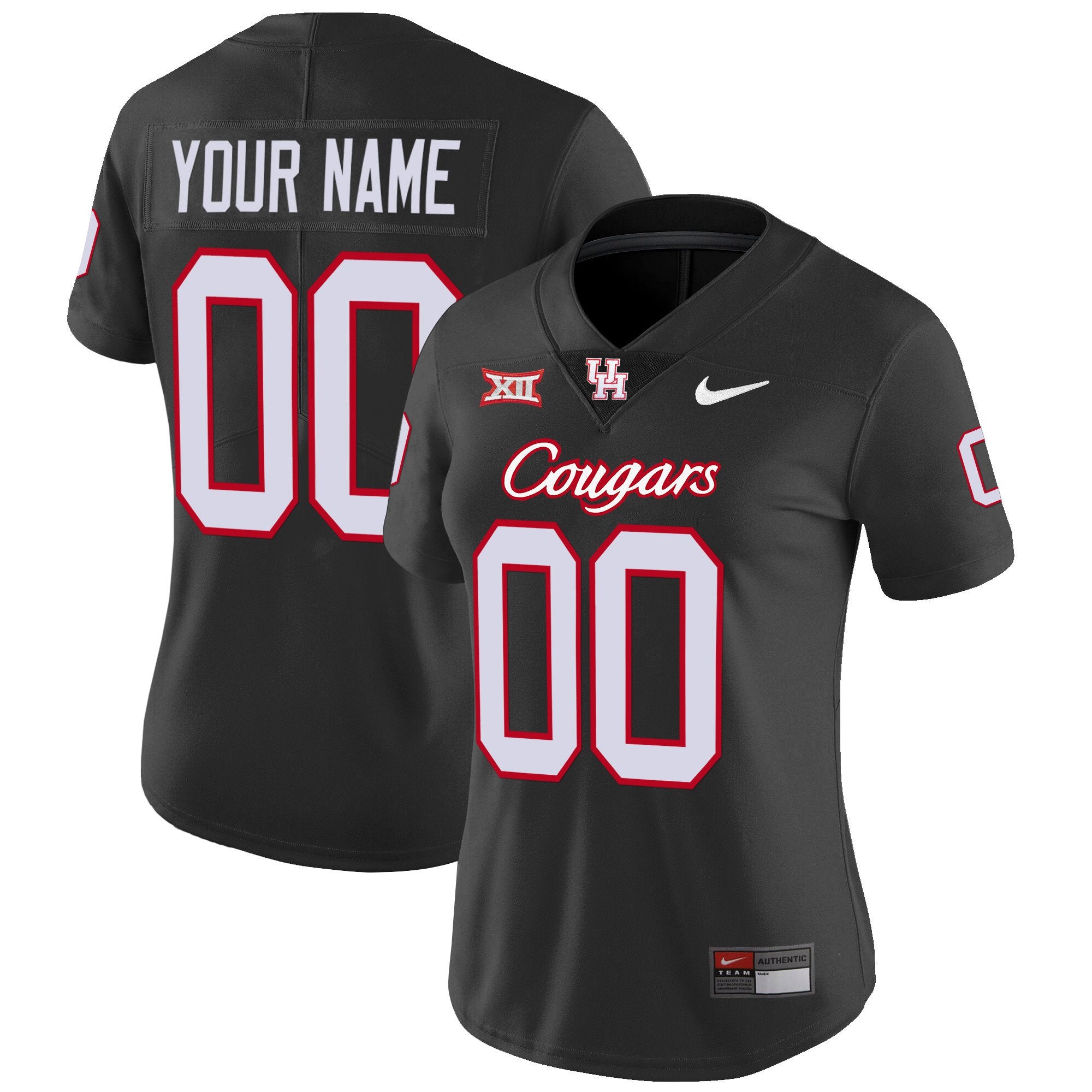 Houston Cougars 2024 Oilers Inspired Vapor Limited Custom Jersey V3 - All Stitched - Women, Black