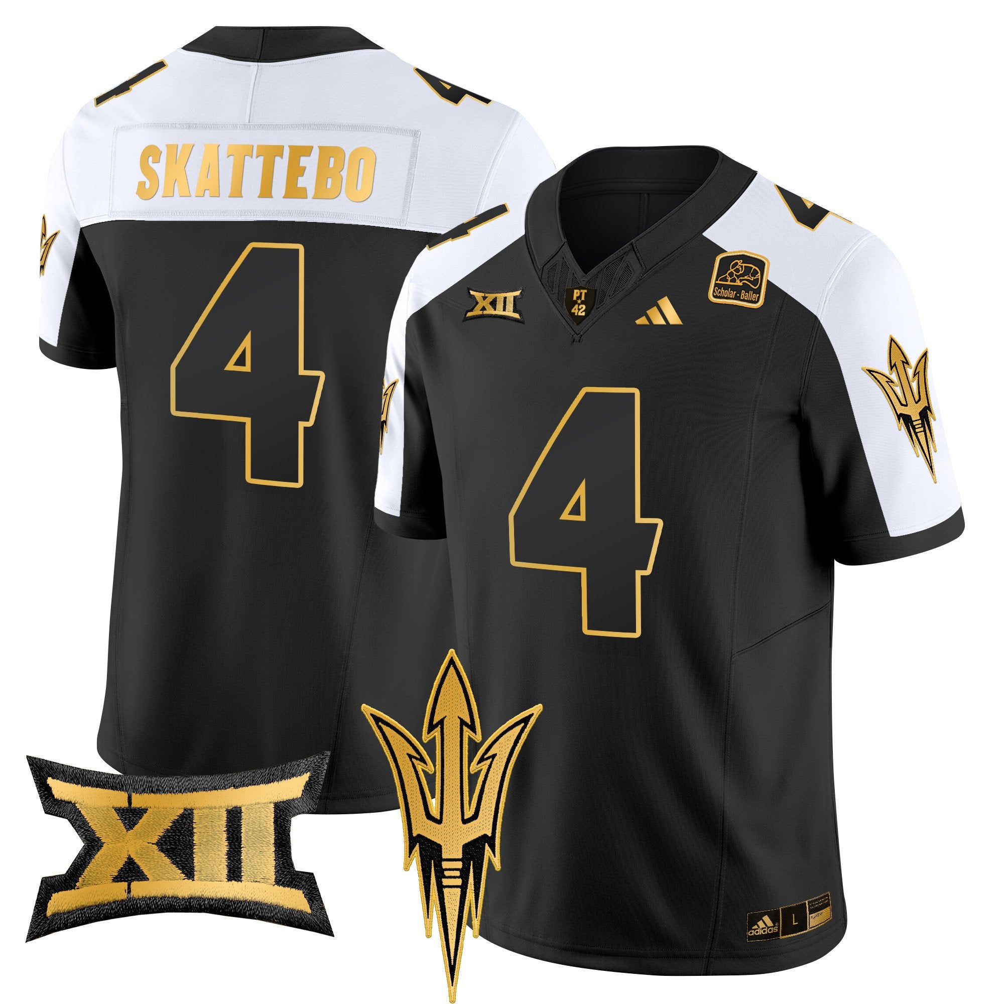 Men's Arizona State Sun Devils 2024 Gold Vapor Limited Jersey - All Stitched - Alternate, Cam Skattebo