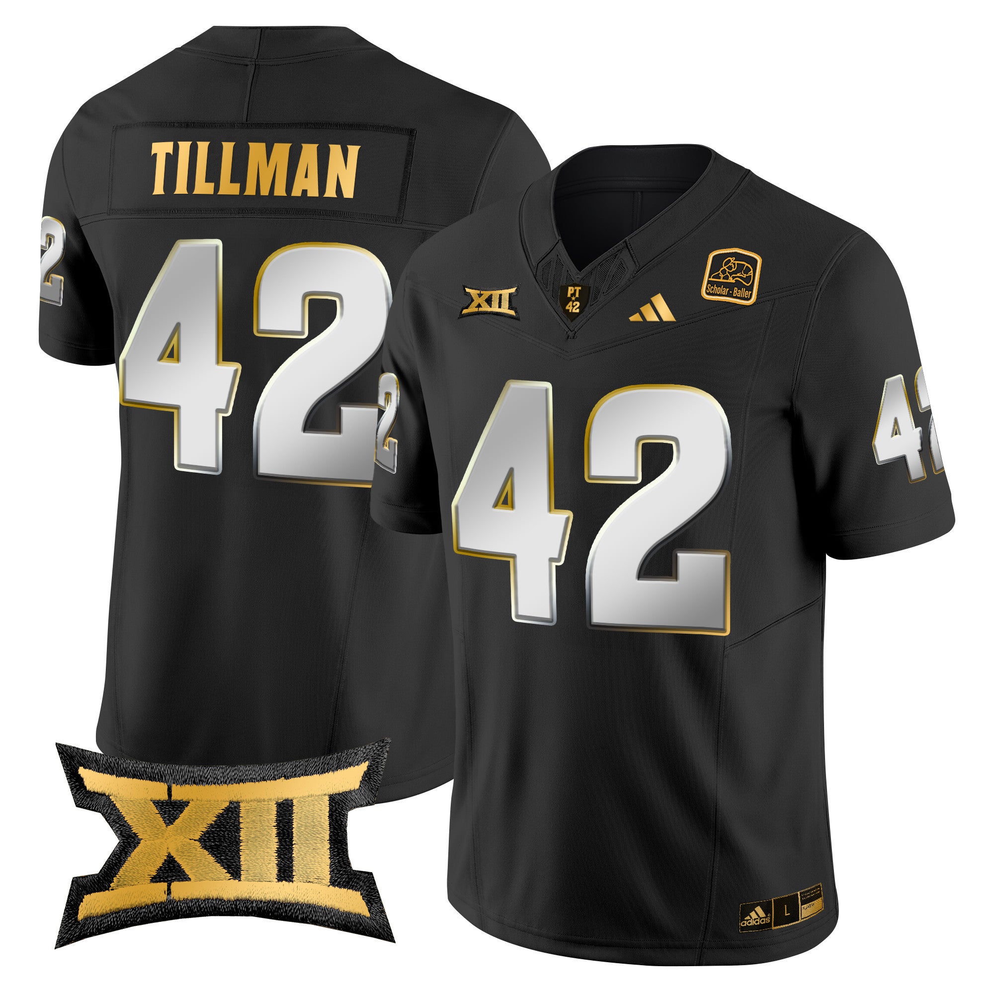 Men's Arizona State Sun Devils 2024 Gold Vapor Limited Jersey - All Stitched - Black Limited, Pat Tillman