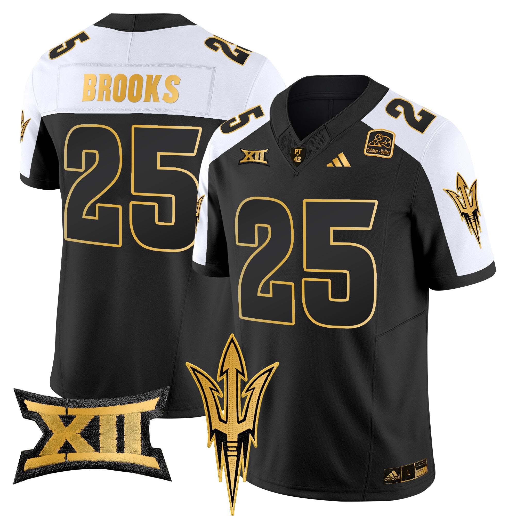 Men's Arizona State Sun Devils 2024 Gold Vapor Limited Jersey - All Stitched - Alternate, DeCarlos Brooks