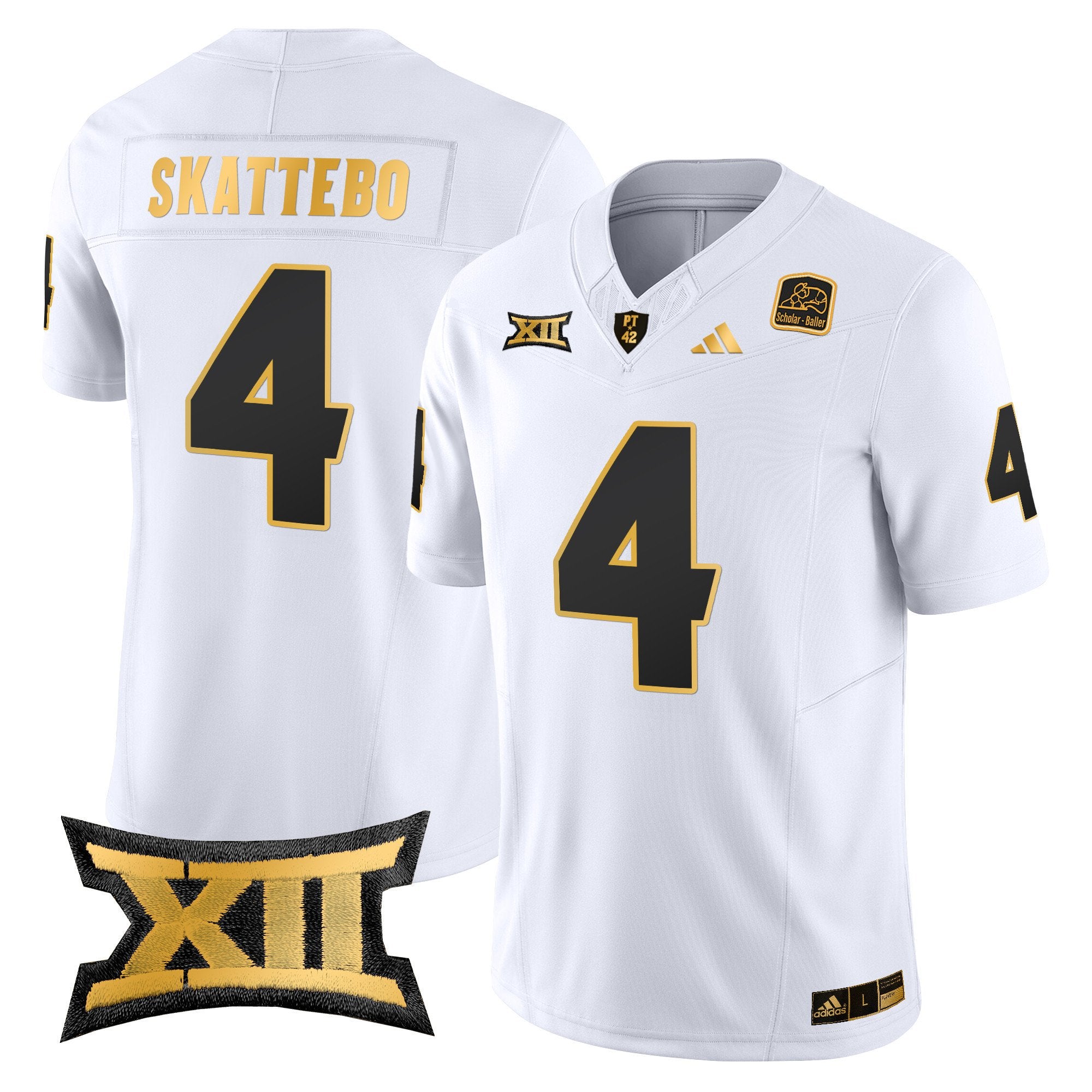 Men's Arizona State Sun Devils 2024 Gold Vapor Limited Jersey - All Stitched - White Gold, Cam Skattebo