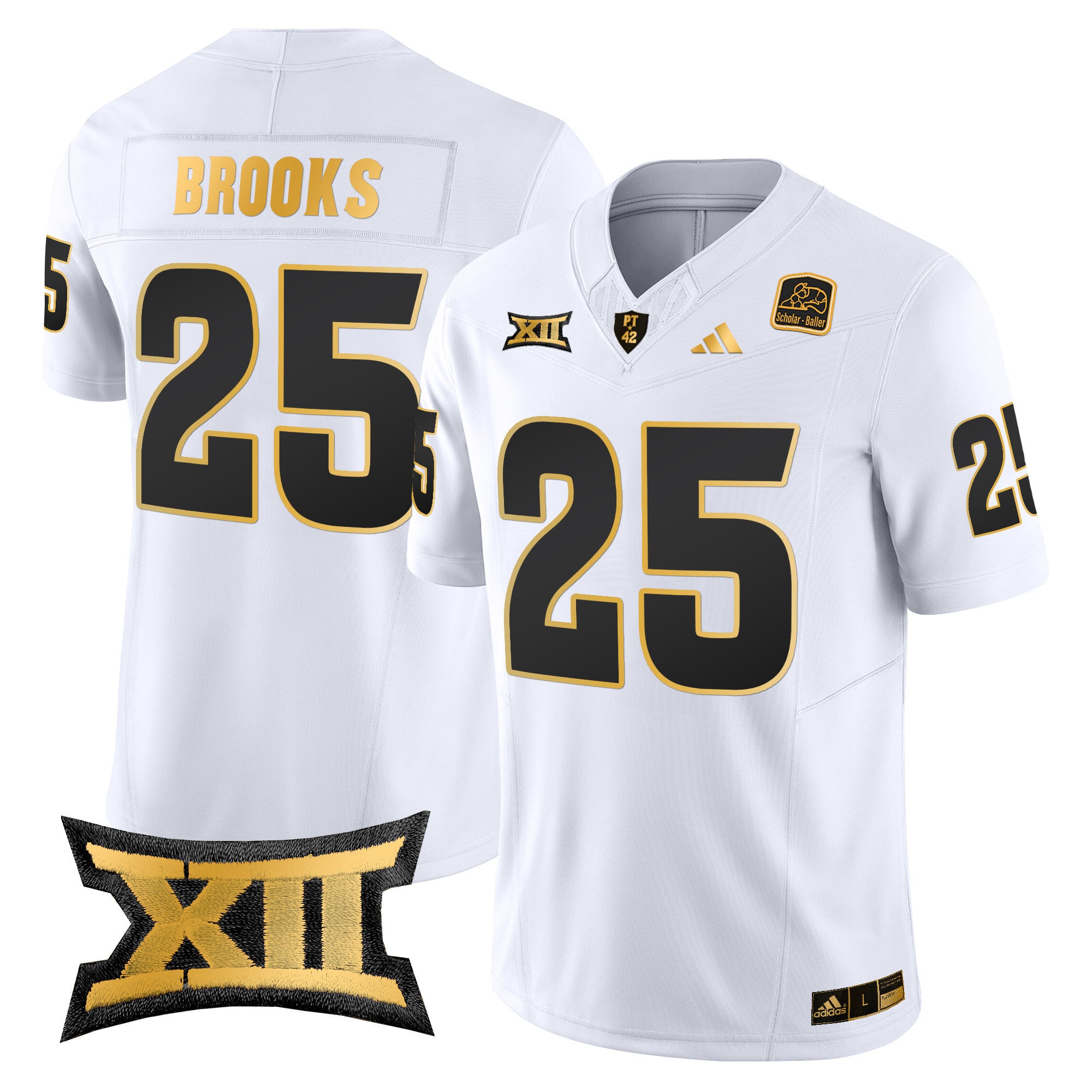 Men's Arizona State Sun Devils 2024 Gold Vapor Limited Jersey - All Stitched - White Gold, DeCarlos Brooks