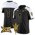 Men's Arizona State Sun Devils 2024 Gold Vapor Limited Jersey - All Stitched - Alternate, #1 Team