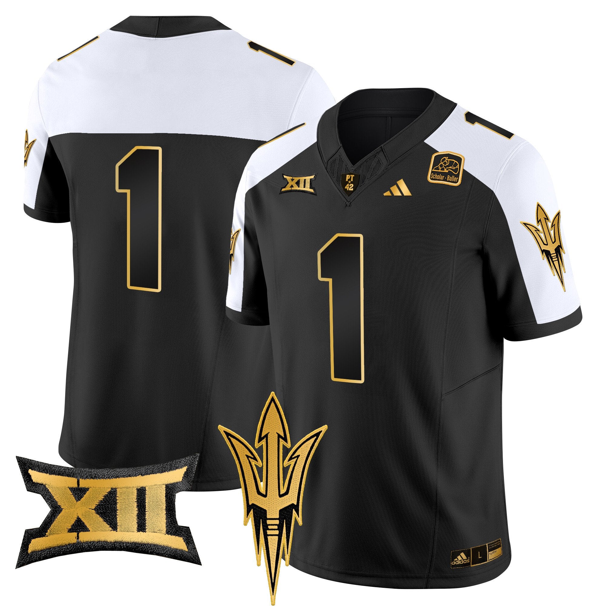 Men's Arizona State Sun Devils 2024 Gold Vapor Limited Jersey - All Stitched - Alternate, #1 Team