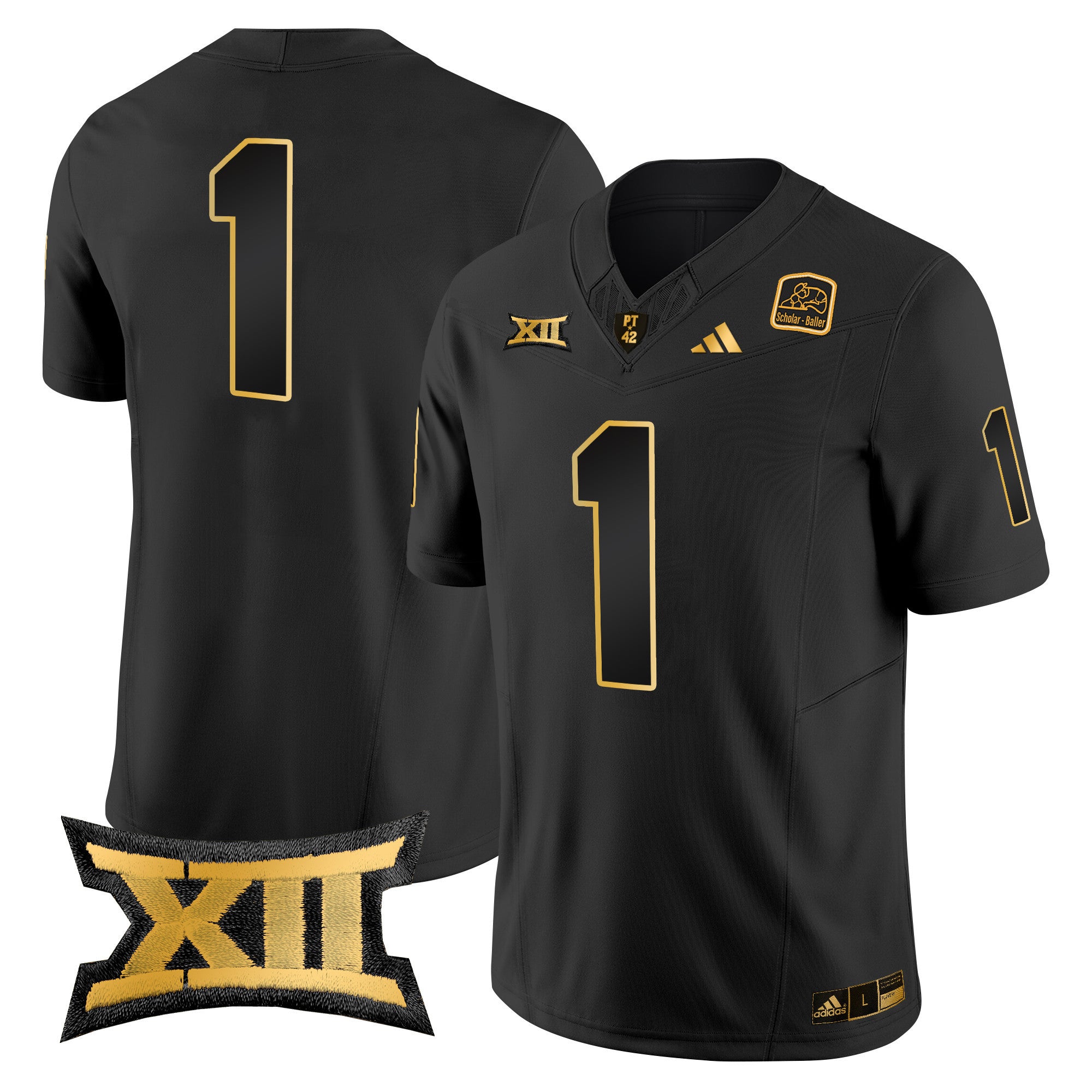 Men's Arizona State Sun Devils 2024 Gold Vapor Limited Jersey - All Stitched - Black Gold, #1 Team