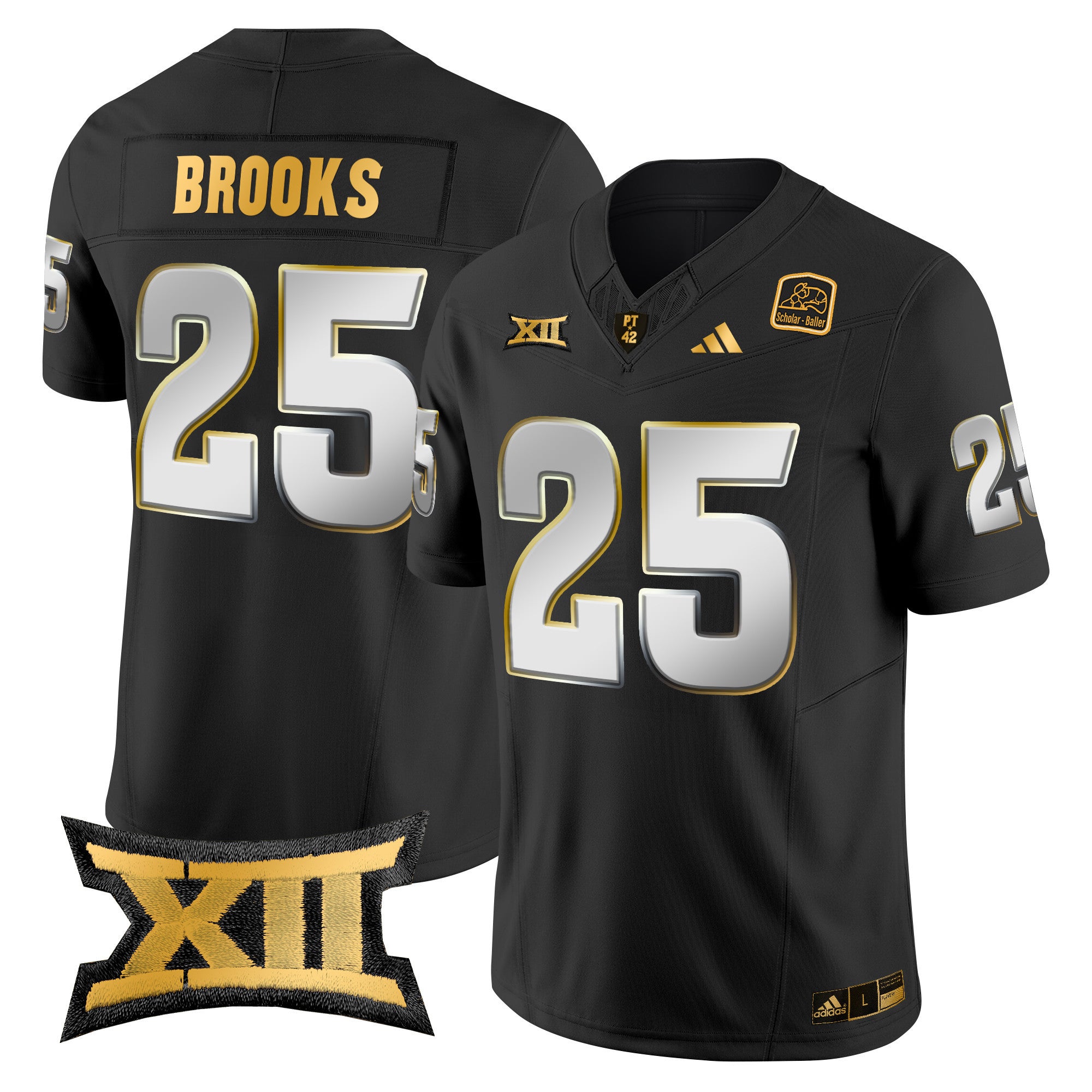 Men's Arizona State Sun Devils 2024 Gold Vapor Limited Jersey - All Stitched - Black Limited, DeCarlos Brooks