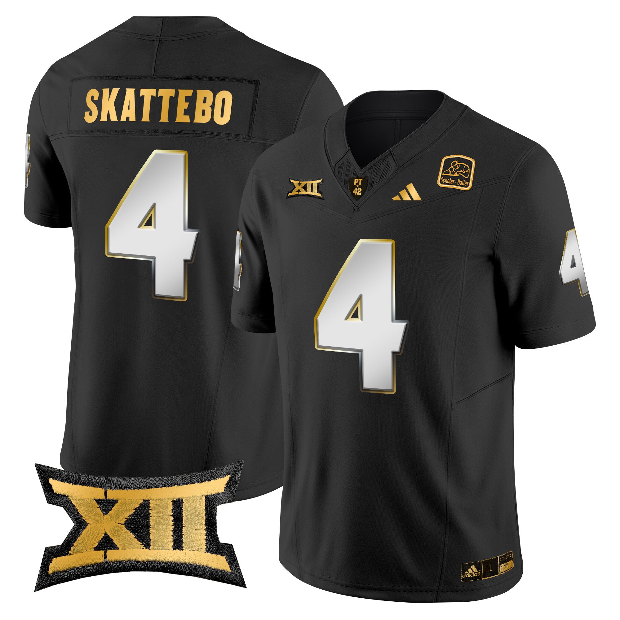 Men's Arizona State Sun Devils 2024 Gold Vapor Limited Jersey - All Stitched - Black Limited, Cam Skattebo