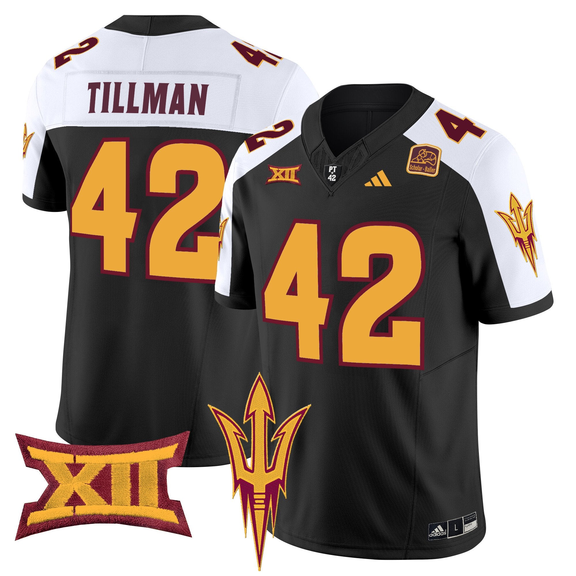 Men's Arizona State Sun Devils 2024 Vapor Limited Jersey - All Stitched - Black Alternate, Pat Tillman