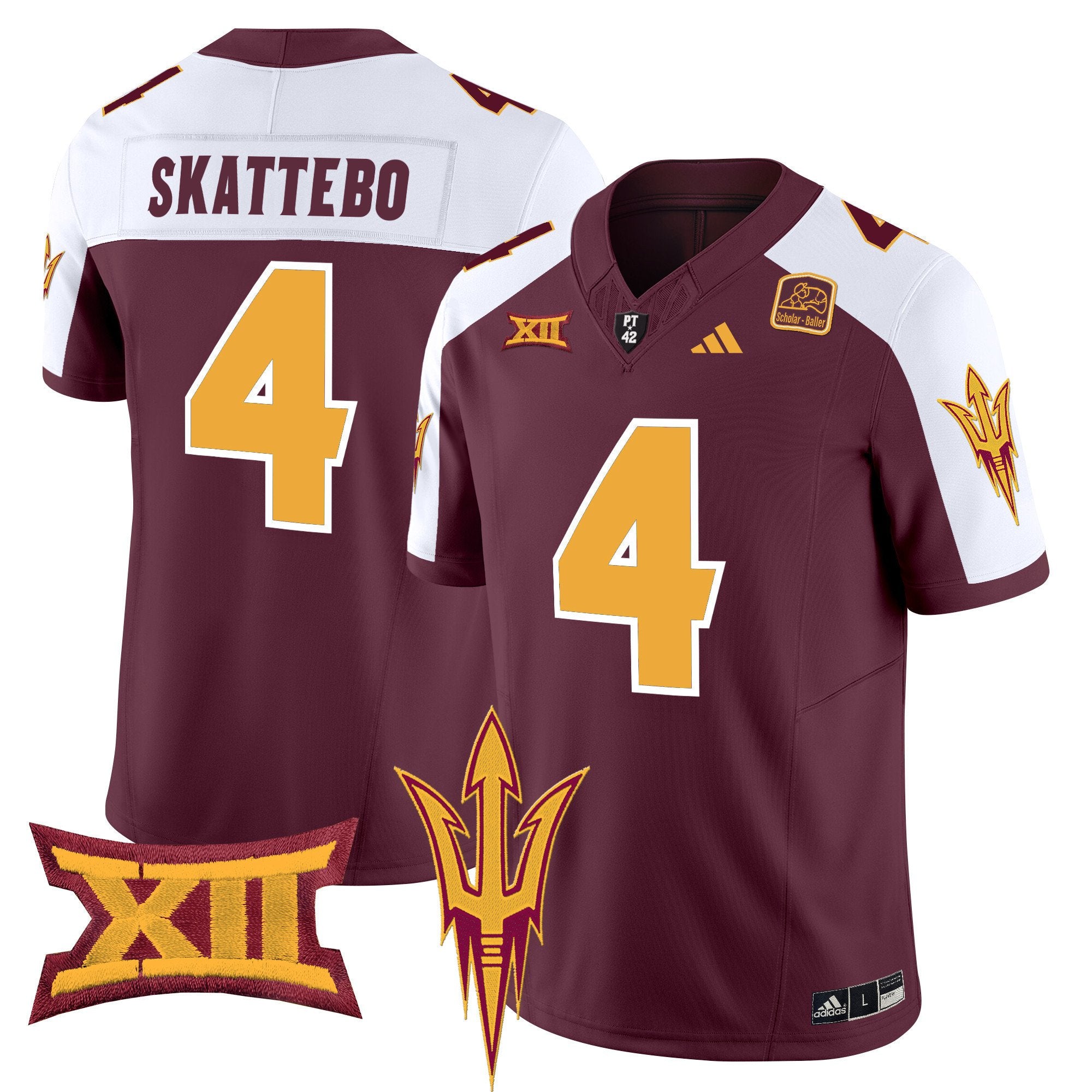 Men's Arizona State Sun Devils 2024 Vapor Limited Jersey - All Stitched - Maroon Alternate, Cam Skattebo