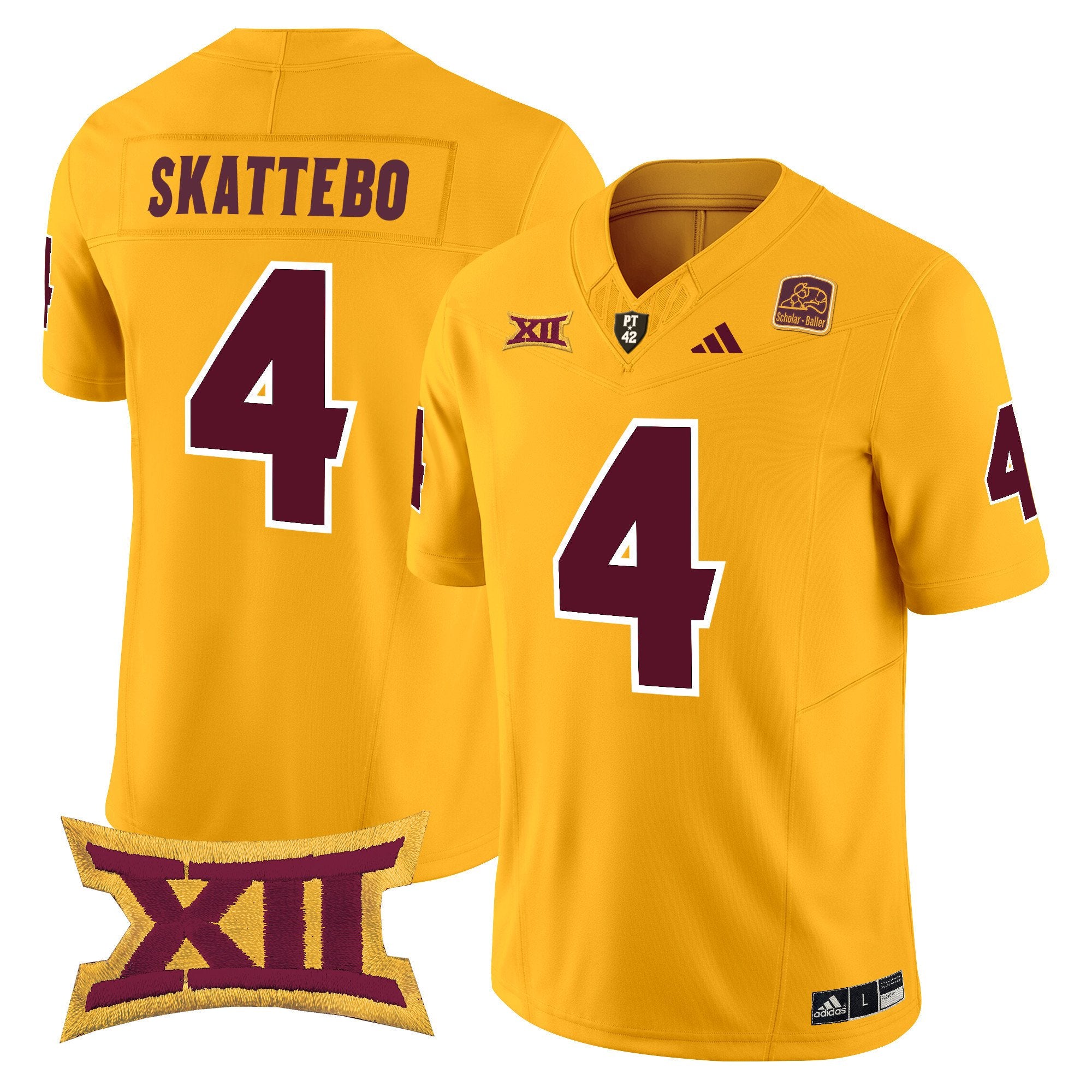 Men's Arizona State Sun Devils 2024 Vapor Limited Jersey - All Stitched - Gold, Cam Skattebo