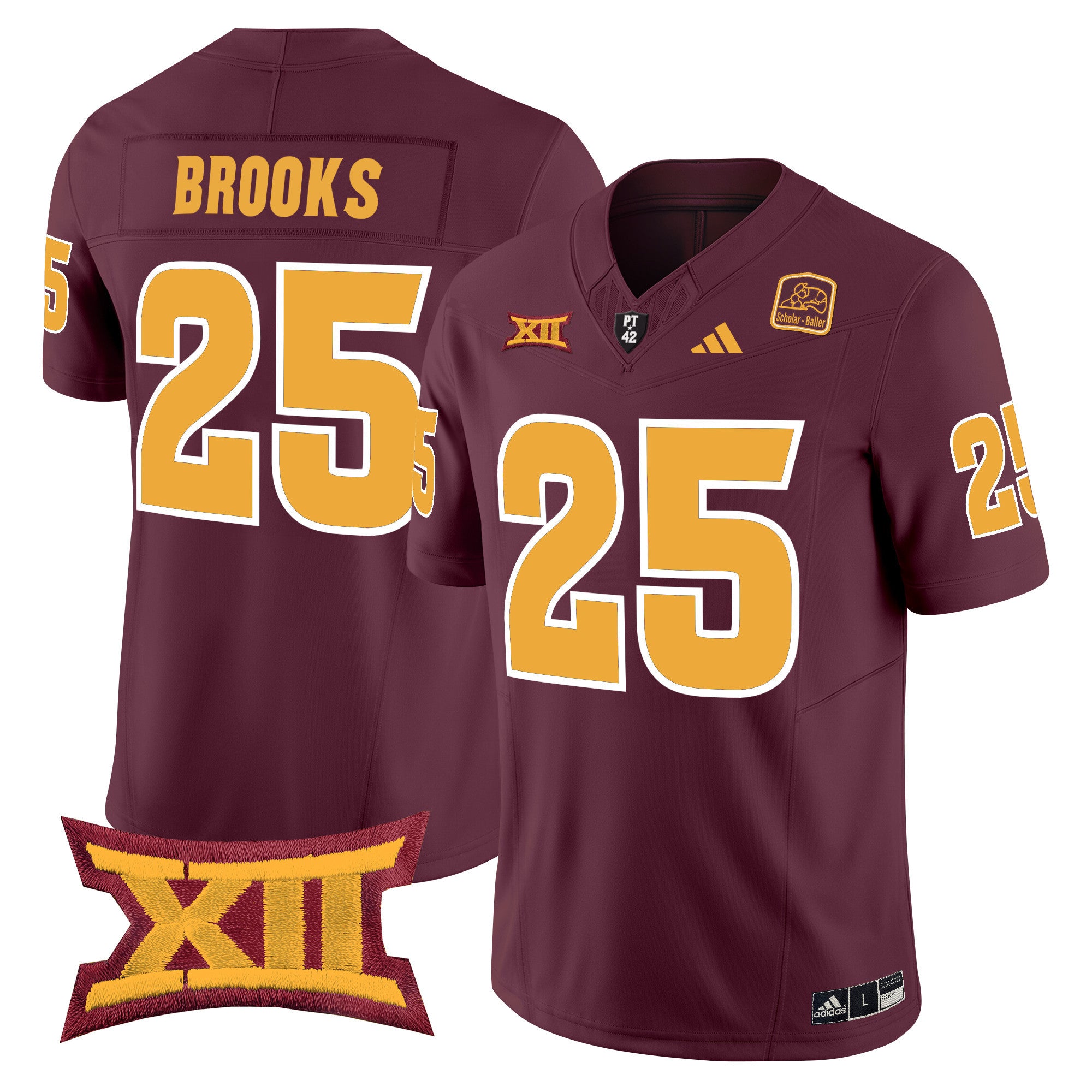 Men's Arizona State Sun Devils 2024 Vapor Limited Jersey - All Stitched - Maroon, DeCarlos Brooks