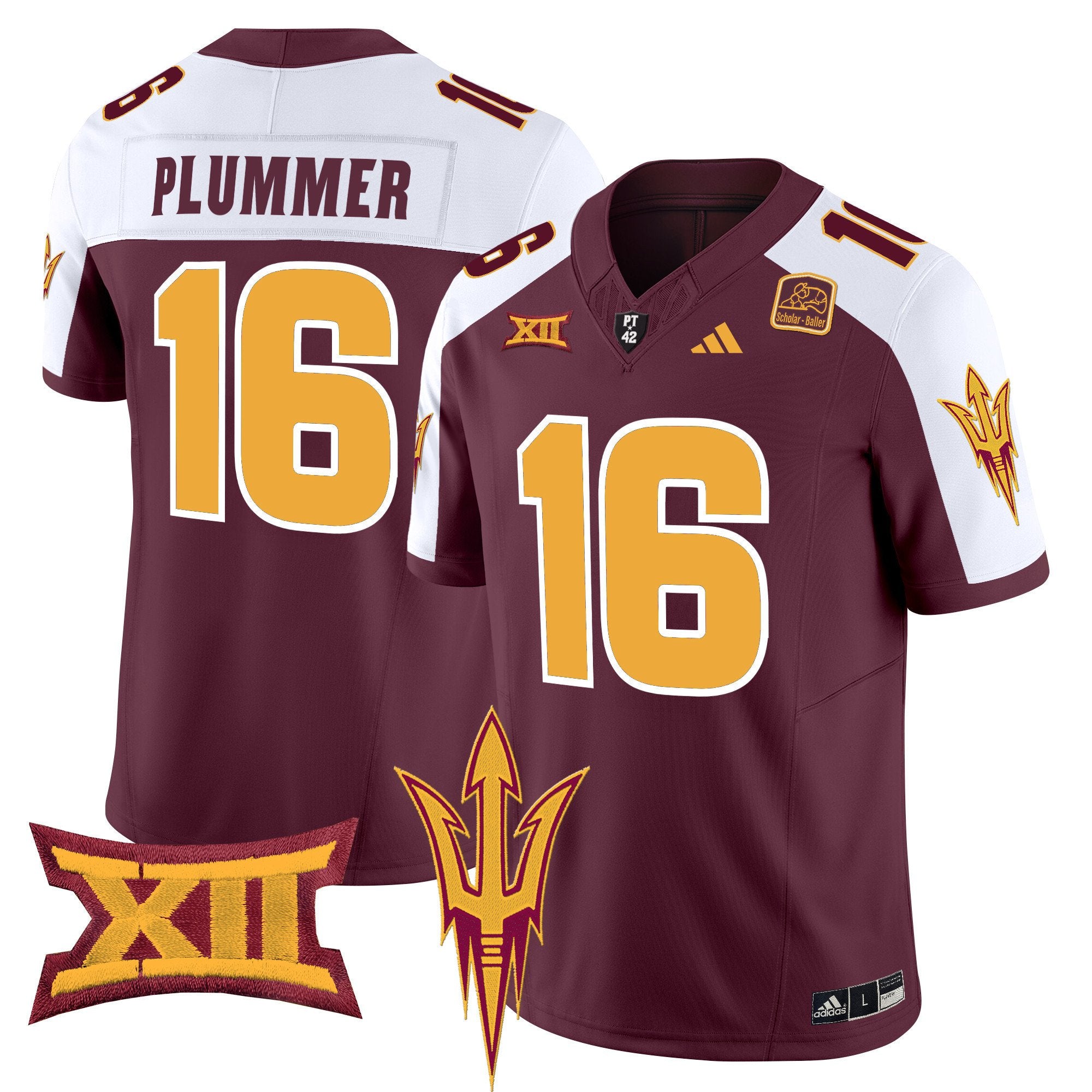 Men's Arizona State Sun Devils 2024 Vapor Limited Jersey - All Stitched - Maroon Alternate, Jake Plummer
