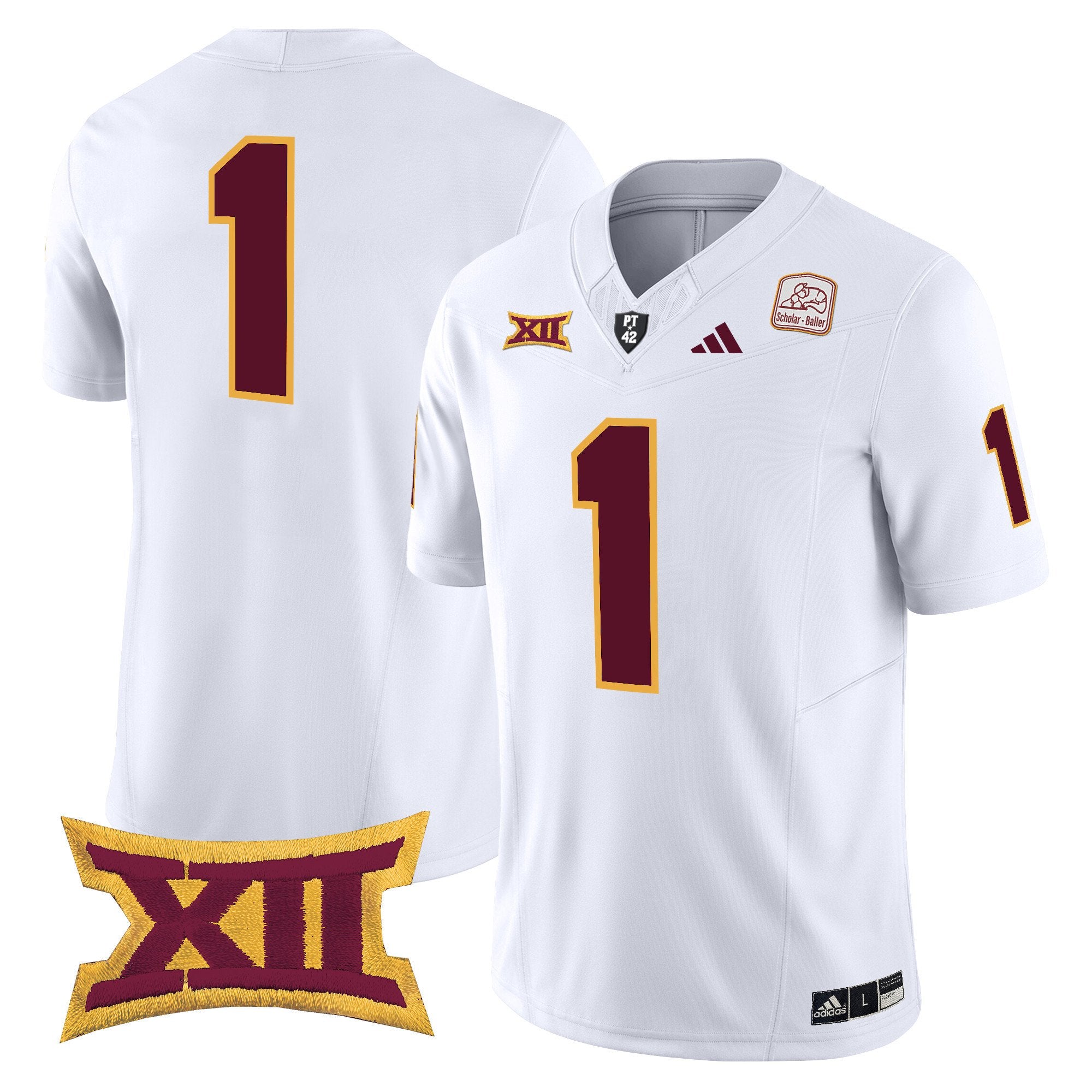 Men's Arizona State Sun Devils 2024 Vapor Limited Jersey - All Stitched - White, #1 Team
