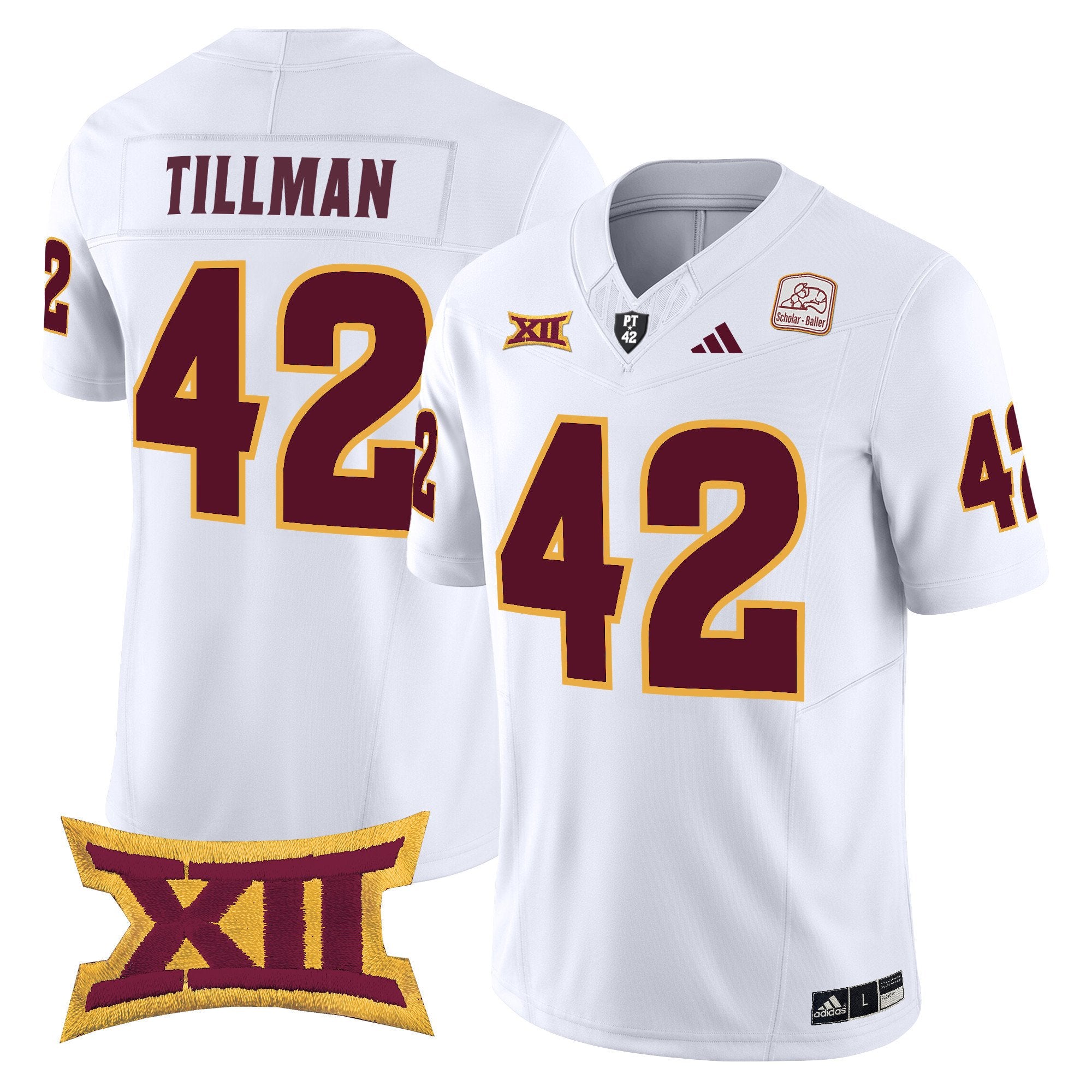 Men's Arizona State Sun Devils 2024 Vapor Limited Jersey - All Stitched - White, Pat Tillman