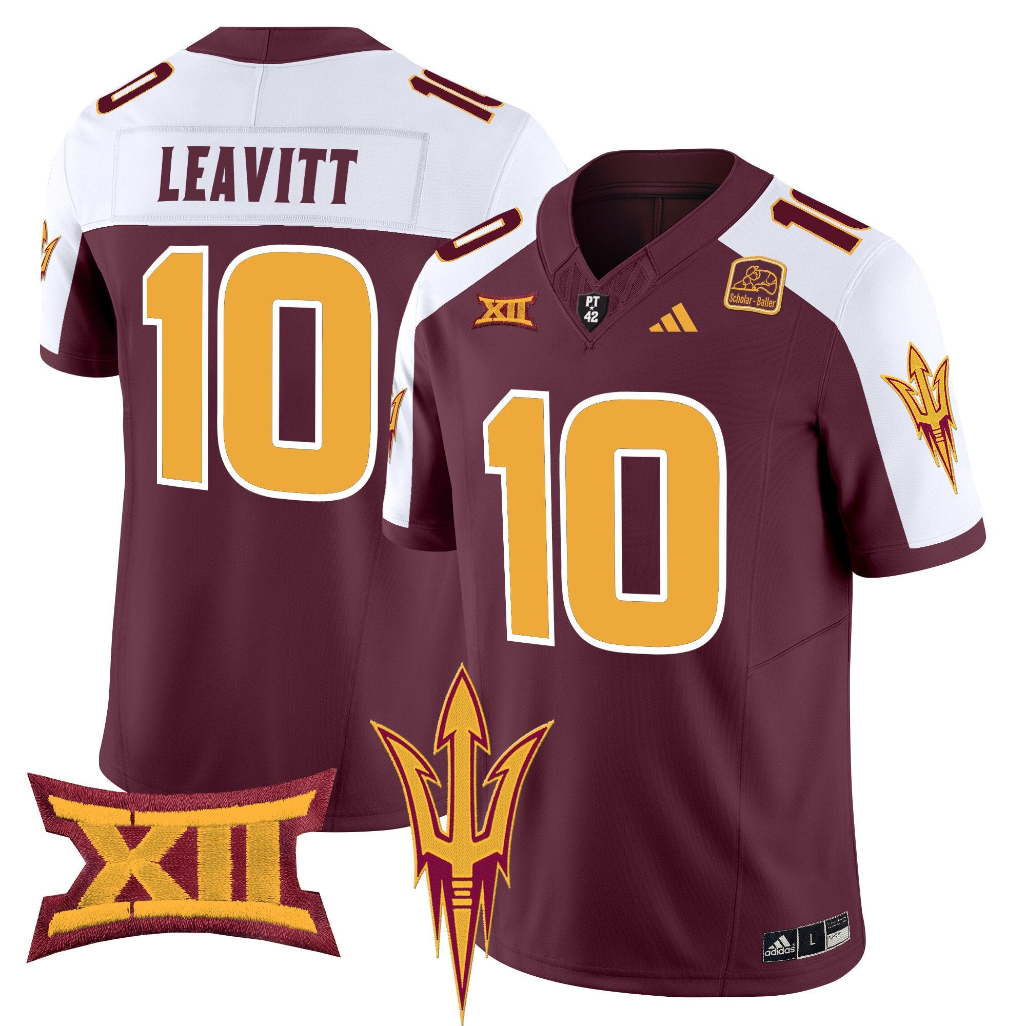 Men's Arizona State Sun Devils 2024 Vapor Limited Jersey - All Stitched - Maroon Alternate, Sam Leavitt