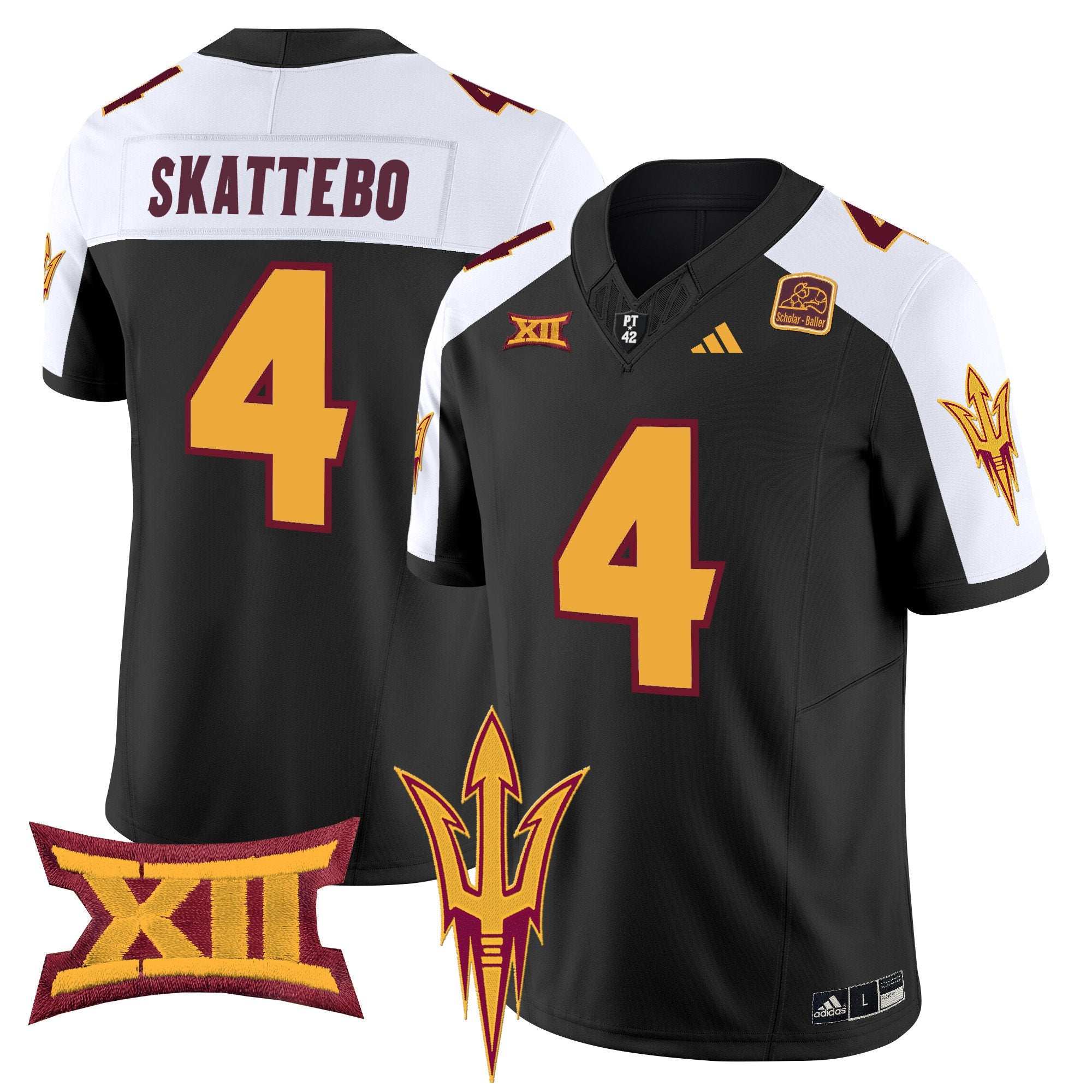 Men's Arizona State Sun Devils 2024 Vapor Limited Jersey - All Stitched - Black Alternate, Cam Skattebo