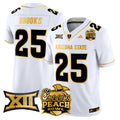 Men's Arizona State Sun Devils 2025 Peach Bowl Gold Vapor Limited Jersey V2 - All Stitched - White Gold, DeCarlos Brooks