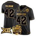 Men's Arizona State Sun Devils 2025 Peach Bowl Gold Vapor Limited Jersey V2 - All Stitched - Black Gold, Pat Tillman
