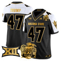 Men's Arizona State Sun Devils 2025 Peach Bowl Gold Vapor Limited Jersey V2 - All Stitched - Alternate, Donald Trump