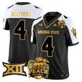 Men's Arizona State Sun Devils 2025 Peach Bowl Gold Vapor Limited Jersey V2 - All Stitched - Alternate, Cam Skattebo