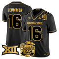 Men's Arizona State Sun Devils 2025 Peach Bowl Gold Vapor Limited Jersey V2 - All Stitched - Black Gold, Jake Plummer
