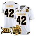 Men's Arizona State Sun Devils 2025 Peach Bowl Gold Vapor Limited Jersey V2 - All Stitched - White Gold, Pat Tillman