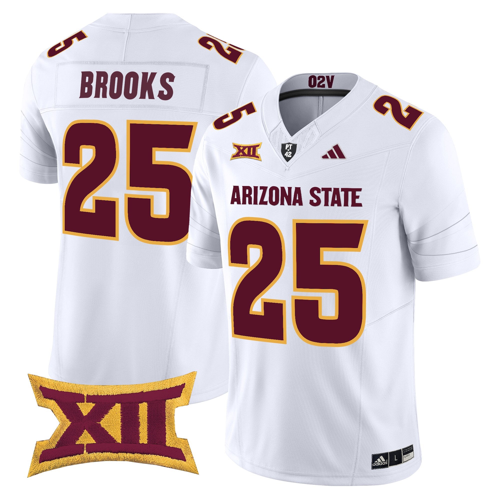 Men's Arizona State Sun Devils 2025 Vapor Limited Jersey - All Stitched - White, DeCarlos Brooks