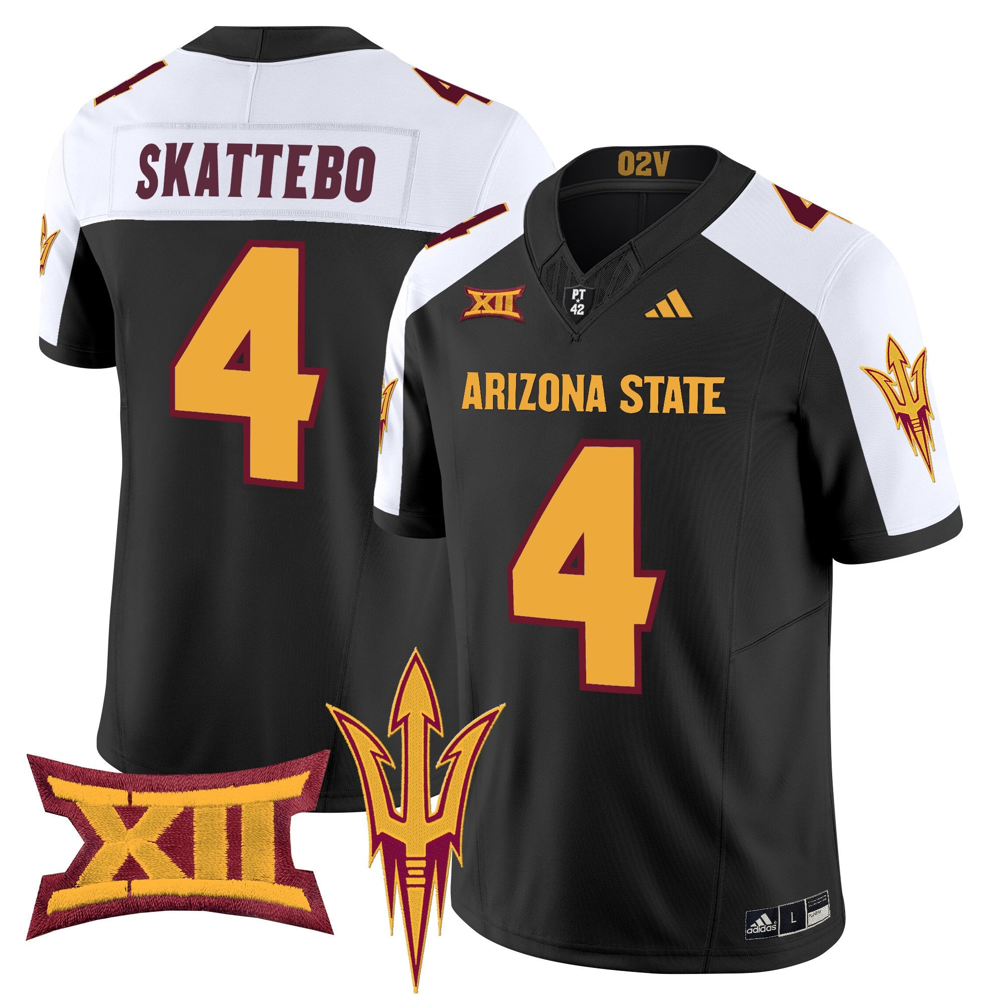 Men's Arizona State Sun Devils 2025 Vapor Limited Jersey - All Stitched - Black Alternate, Cam Skattebo