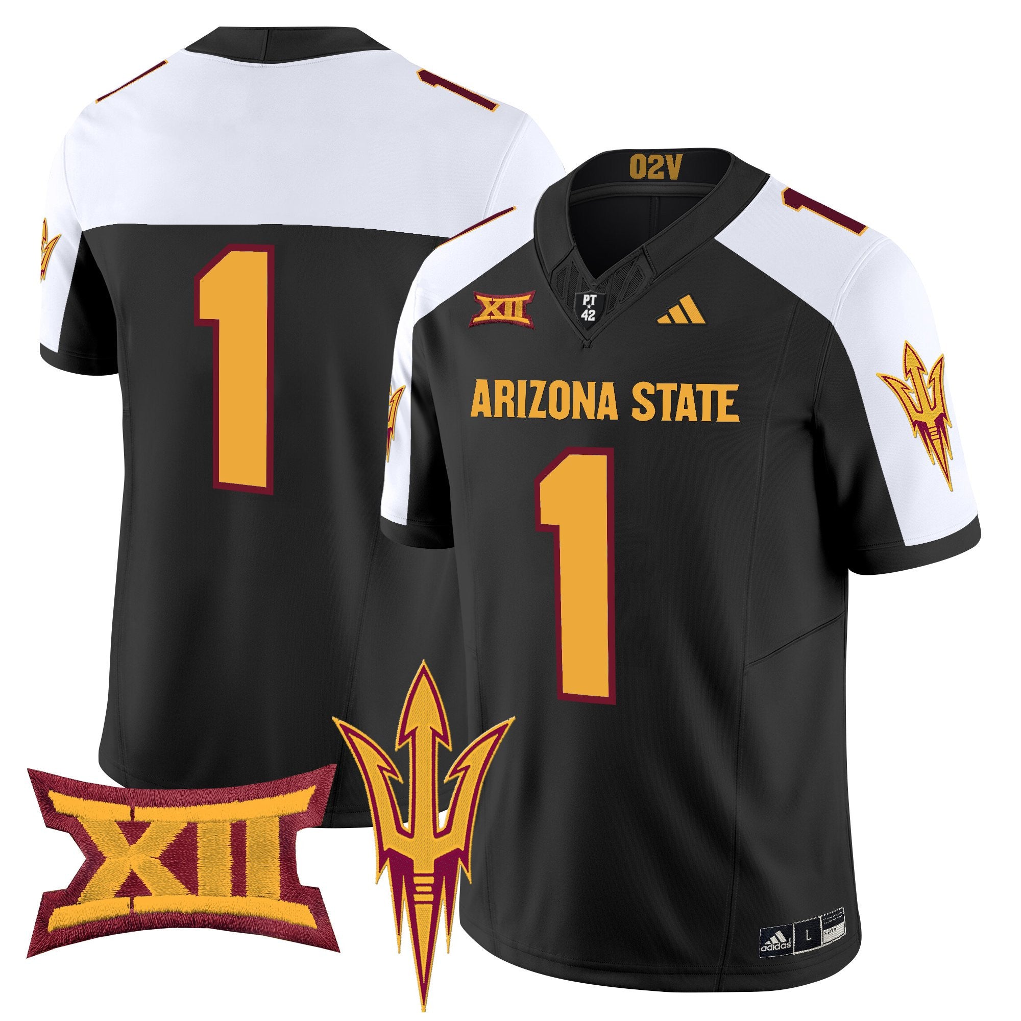 Men's Arizona State Sun Devils 2025 Vapor Limited Jersey - All Stitched - Black Alternate, #1 Team