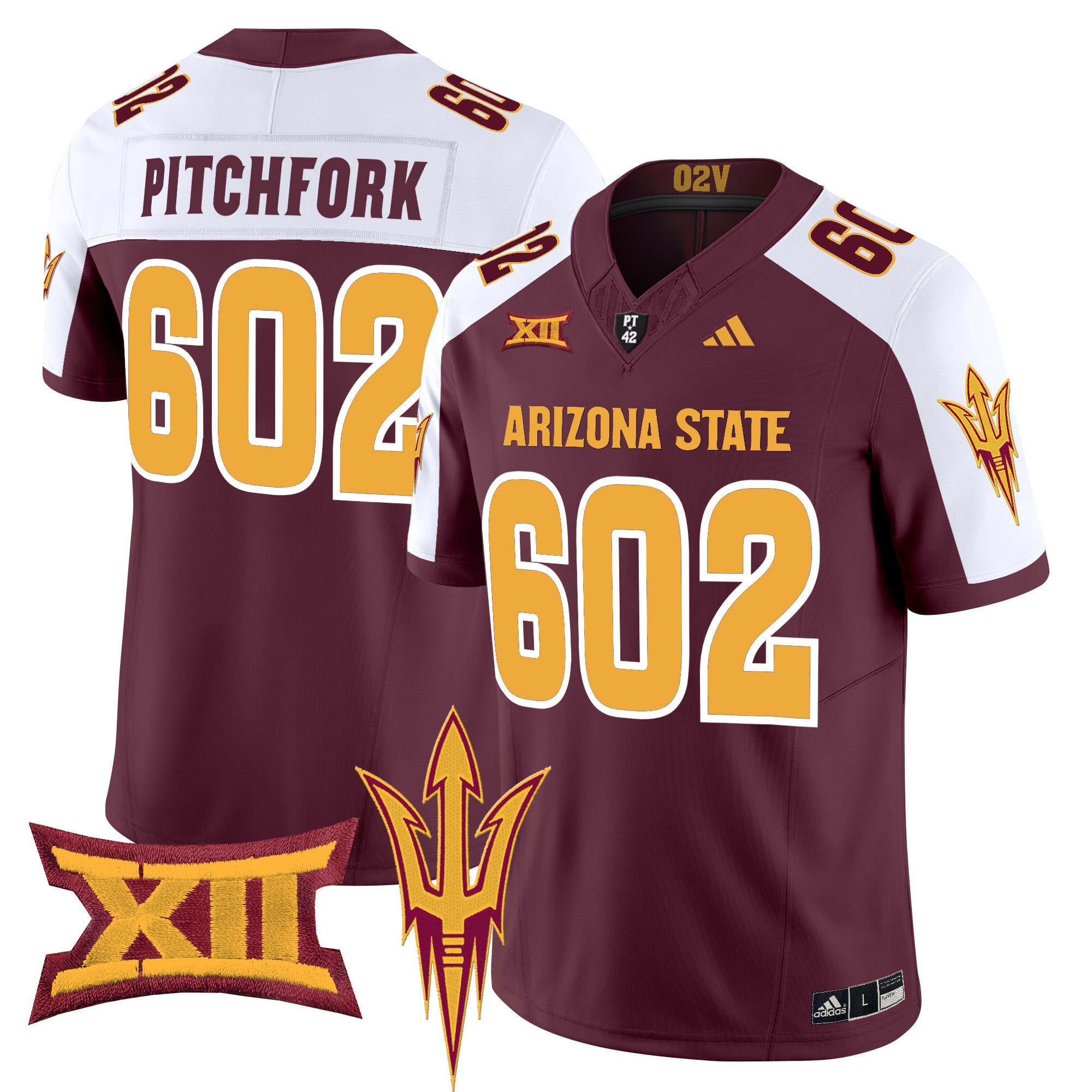 Men's Arizona State Sun Devils 2025 Vapor Limited Jersey - All Stitched - Maroon Alternate, Pitchfork 602
