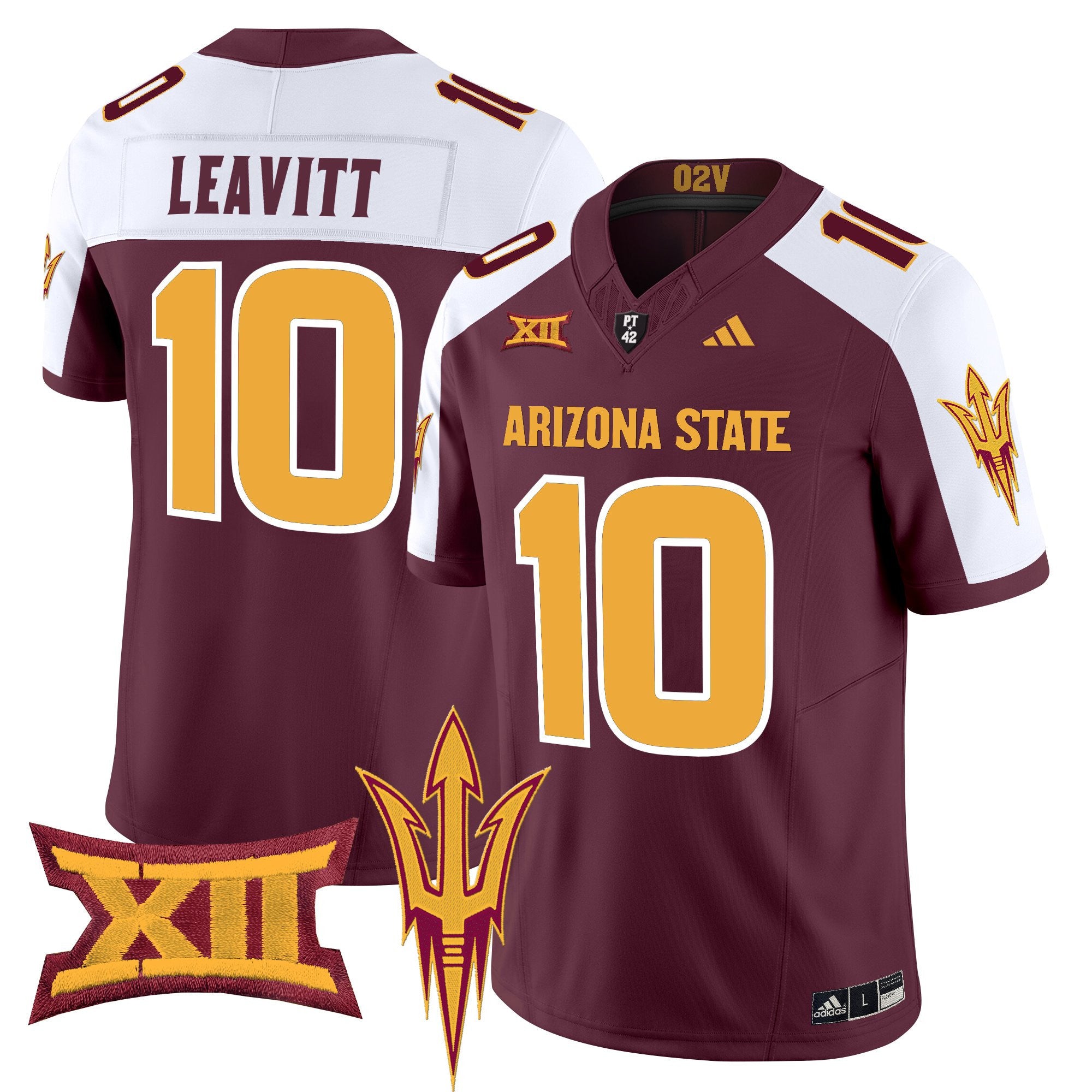 Men's Arizona State Sun Devils 2025 Vapor Limited Jersey - All Stitched - Maroon Alternate, Sam Leavitt