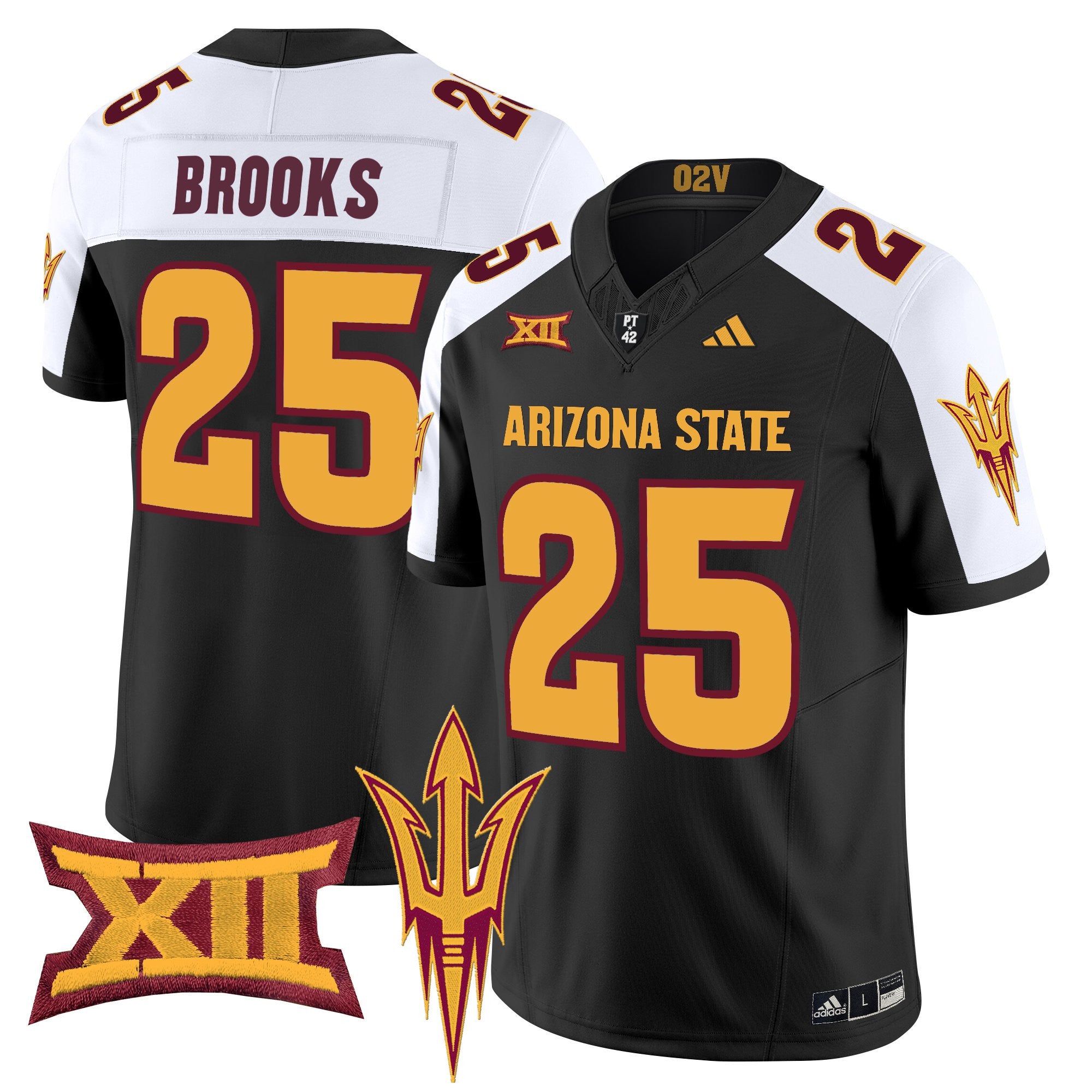 Men's Arizona State Sun Devils 2025 Vapor Limited Jersey - All Stitched - Black Alternate, DeCarlos Brooks