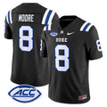 Men's Duke Blue Devils 2024 Vapor Limited Jersey - All Stitched - Black, Jordan Moore