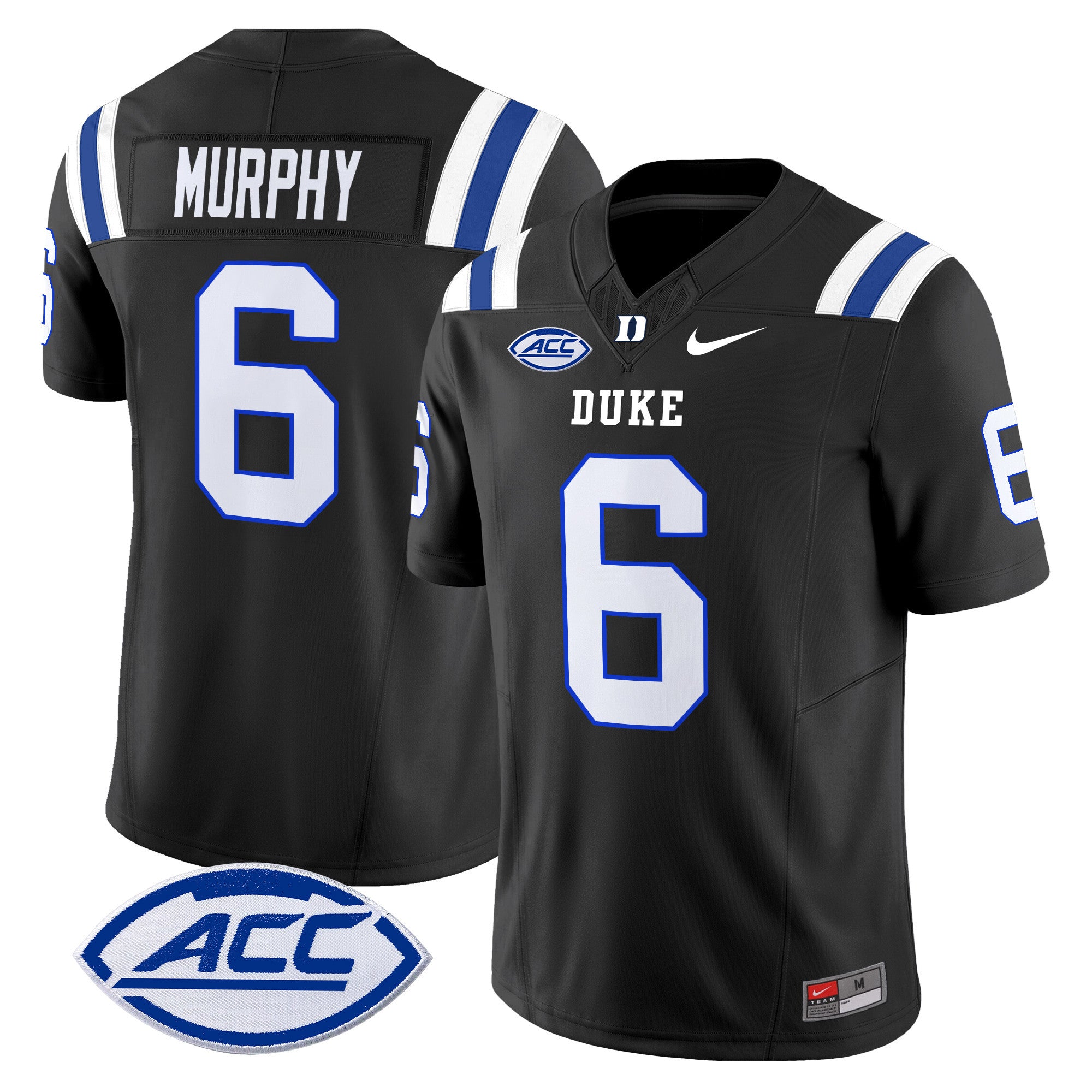 Men's Duke Blue Devils 2024 Vapor Limited Jersey - All Stitched - Black, Maalik Murphy