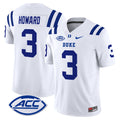 Men's Duke Blue Devils 2024 Vapor Limited Jersey - All Stitched - White, Alex Howard