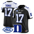 Men's Duke Blue Devils 2024 Vapor Limited Jersey - All Stitched - Black Alternate, Star Thomas