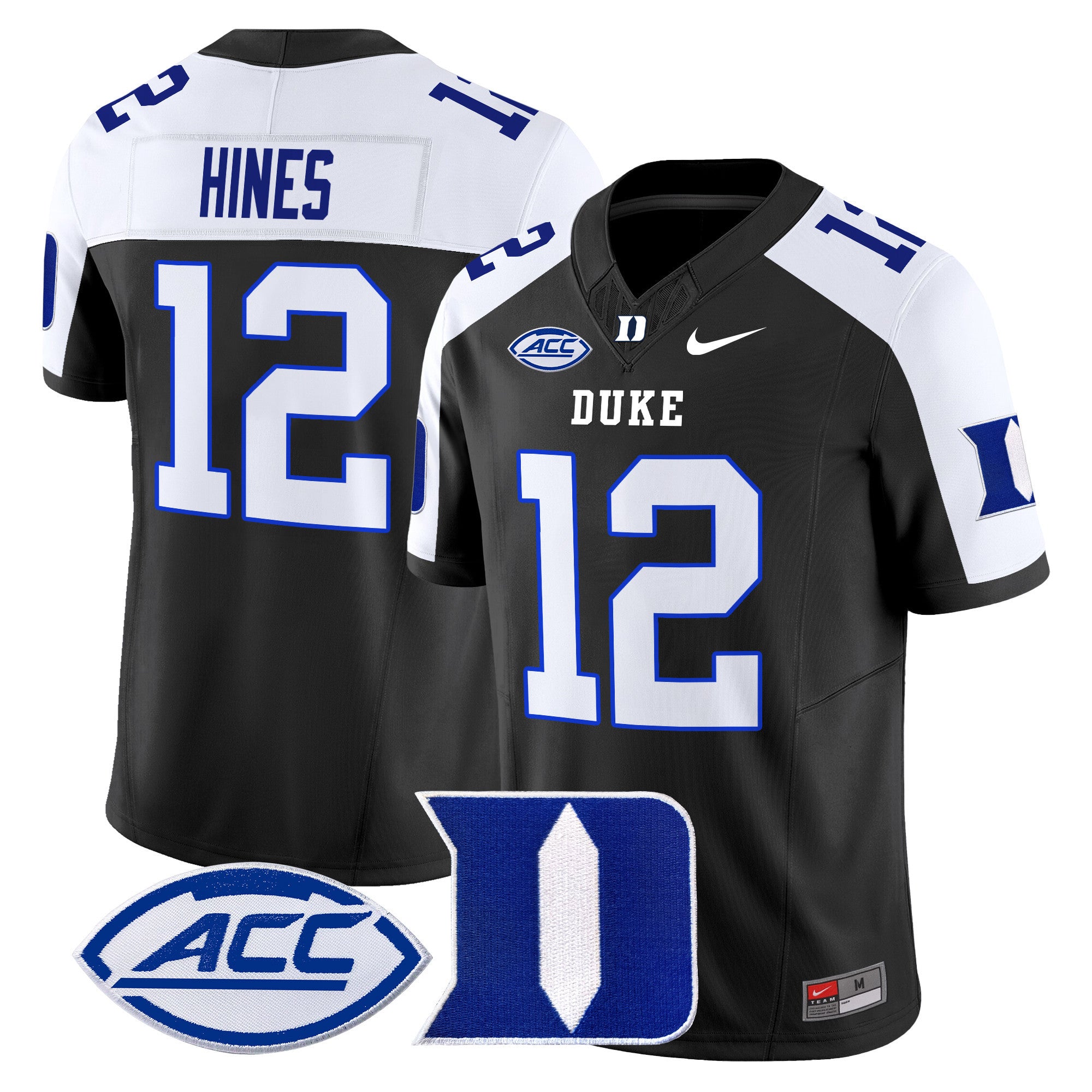 Men's Duke Blue Devils 2024 Vapor Limited Jersey - All Stitched - Black Alternate, Clarkston Hines