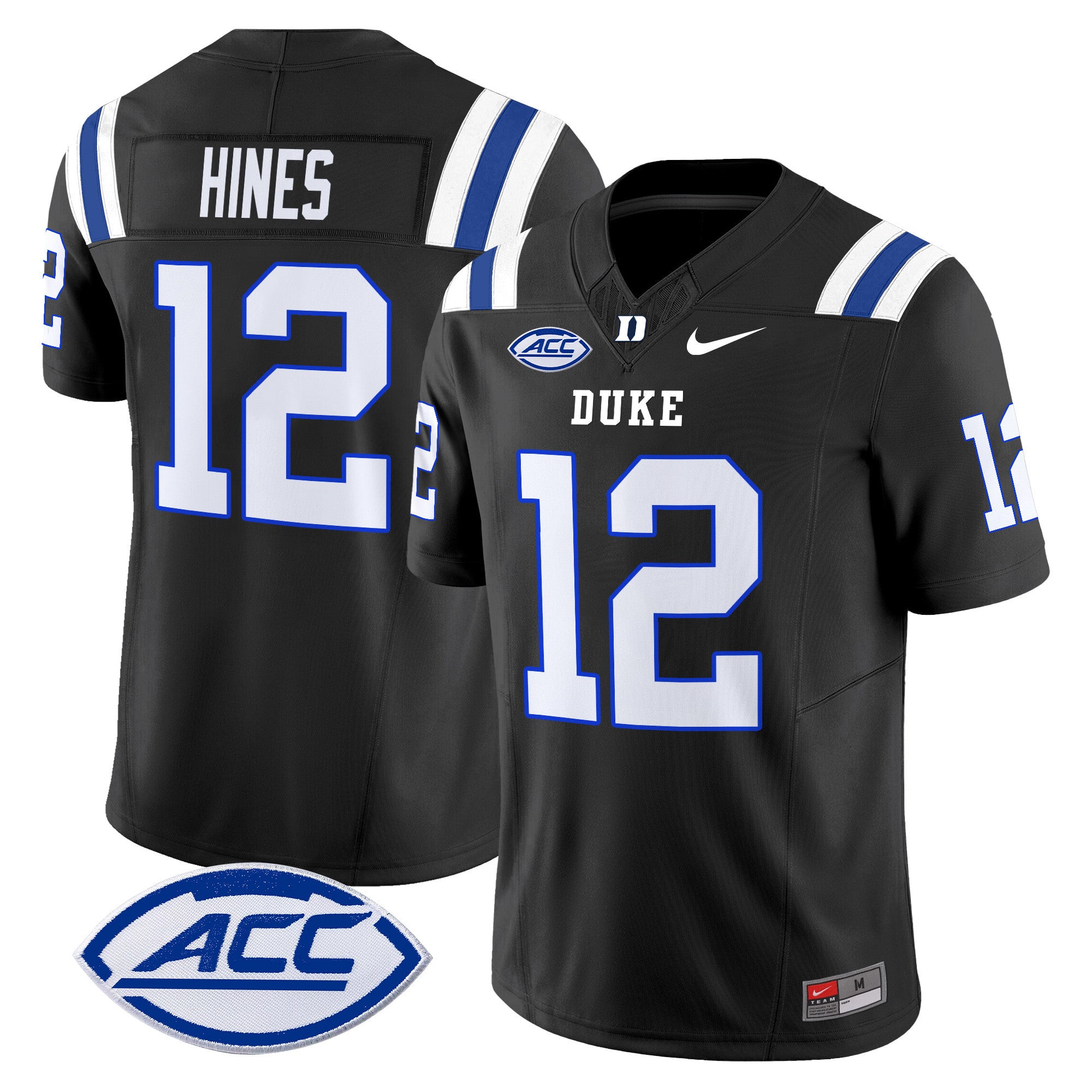 Men's Duke Blue Devils 2024 Vapor Limited Jersey - All Stitched - Black, Clarkston Hines