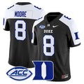 Men's Duke Blue Devils 2024 Vapor Limited Jersey - All Stitched - Black Alternate, Jordan Moore